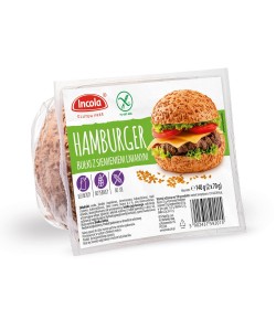 Bułki do hamburgerów z siemieniem lnianym bezglutenowe - INCOLA 140 g (2x70g)