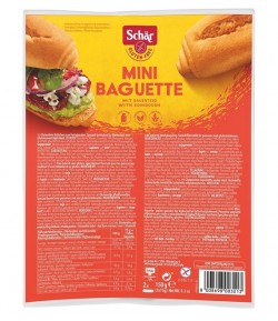 Mini baguette- bagietki do zapiekania bezglutenow (2x75g) - SCHAR 150 g