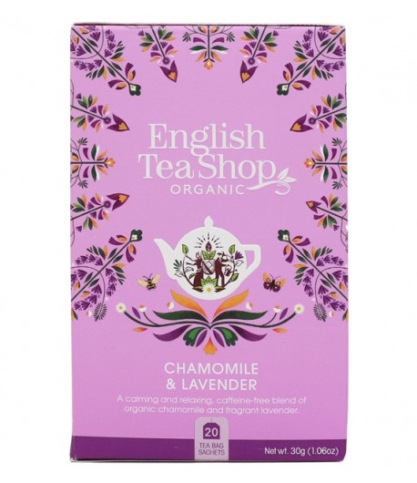 Herbatka ziołowa z rumiankiem i lawendą BIO (20 x 1,5 g) ENGLISH TEA SHOP ORGANIC 30 g