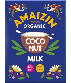 COCONUT MILK - Napój kokosowy bez gumy GUAR 17% tłuszczu) BIO - AMAIZIN 200 ml