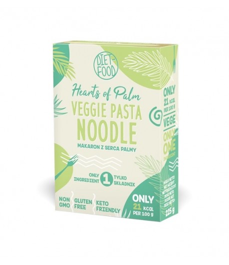 Makaron z serca palmy noodles bezglutenowy BIO - Diet-Food 225 g