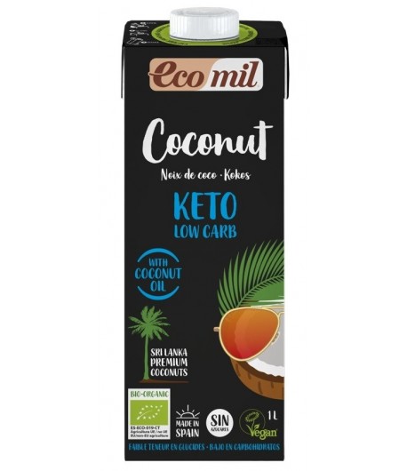 Napój kokosowy KETO Low Carb bezglutenowy BIO - ECOMIL 1 l