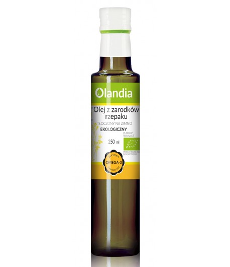 Olej z zarodków rzepaku tłoczony na zimno BIO - OLANDIA 250 ml