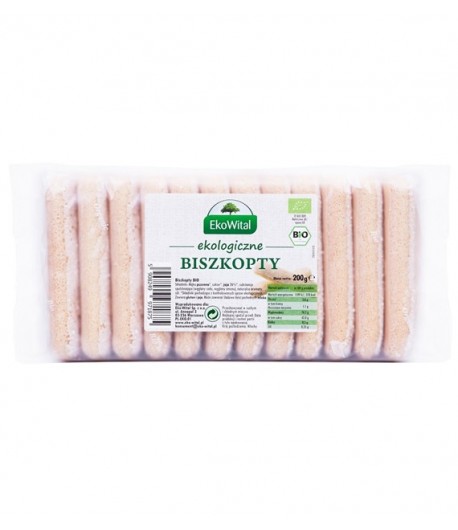 Biszkopty pszenne obsypane cukrem BIO - Eko-Wital 200 g