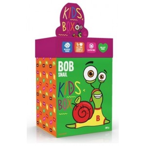 Kids Box z zabawka i przekąskami bez dodatku cukru bezglutenowymi - BOB SNAIL 382 g