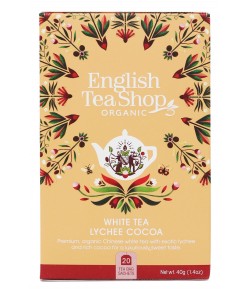 Herbata biała Lychee Cocoa FAIR TRADE BIO (20 x 2 g) - ENGLISH TEA SHOP ORGANIC 40 g