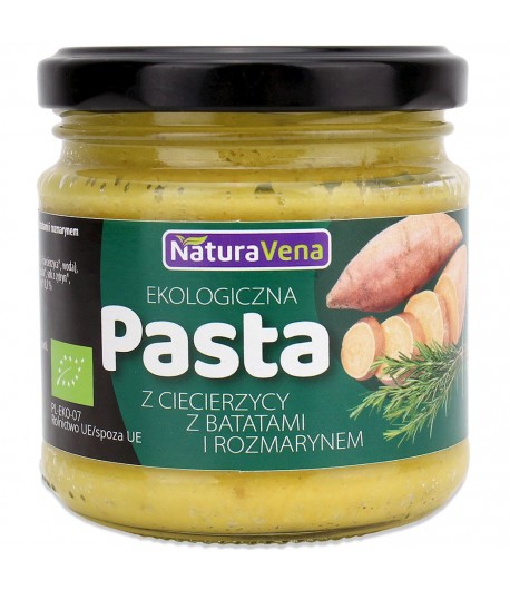 Pasta z ciecierzycy i batatów z rozmarynem BIO - Naturavena 185 g