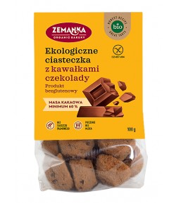 Ciastka z kawałkami Czekolady bezglutenowe BIO - ZEMANKA 100 g