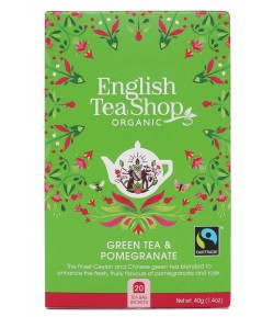 Herbata zielona z granatem (20x2) BIO - ENGLISH TEA SHOP ORGANIC 40 g