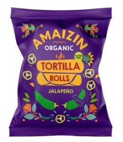 Chipsy Tortilla kukurydziane o smaku Jalapeno bezglutenowe BIO - AMAIZIN 100 g