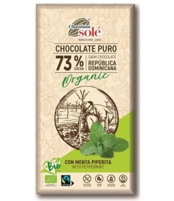 Czekolada gorzka 73% kakao z mietą bezglutenowa BIO - Chocolates Sole 100 g