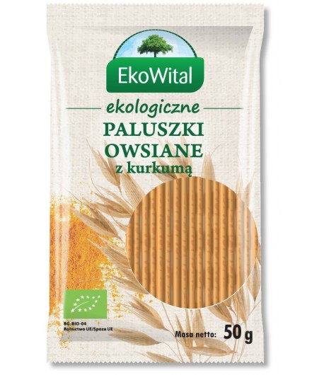 Paluszki owsiane z kurkumą BIO - EkoWital 50 g