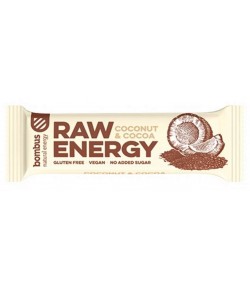 Baton RAW ENERGY kokos-kakao bezglutenowy - bombus 50 g