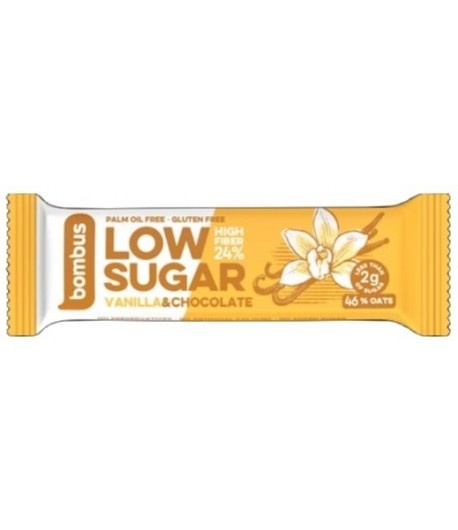 Baton Low Sugar wanilia-czekolada bezglutenowy - bombus 40 g