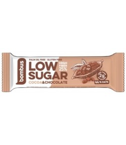 Baton Low Sugar kakao-czekolada bezglutenowy - bombus 40 g