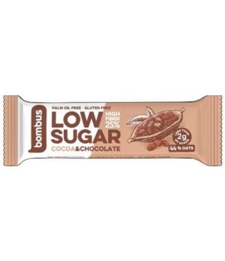 Baton Low Sugar kakao-czekolada bezglutenowy - bombus 40 g