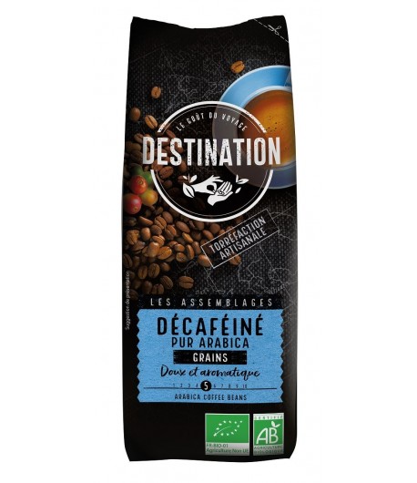 Kawa ziarnista bezkofeinowa Arabica 100% BIO - DESTINATION 250 g