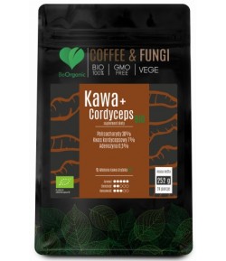 Kawa Arabica mielona + Cordyceps BIO - BeOrganic 252 g