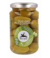 Oliwki zielone  BELLA DI CERIGNOLA z pestką w zalewie BIO - alce nero 350 g