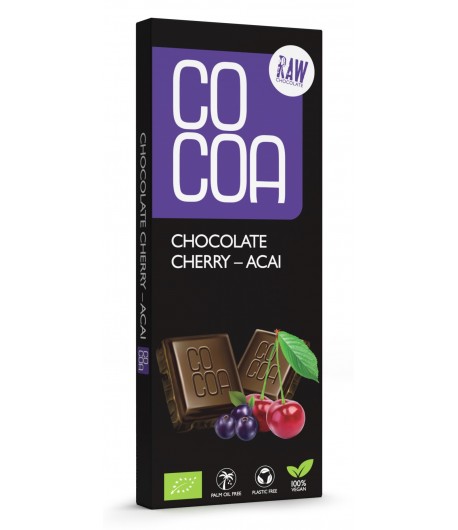 Czekolada SUROWA WIŚNIA - ACAI BIO - COCOA 40 g