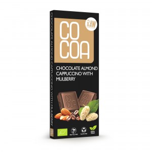 Czekolada CAPPUCCINO MIGDAŁOWE z MORWĄ BIO - COCOA 40 g