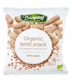 Chrupki z Soczewicy delikatnie solone bezglutenowe BIO - BIOPONT 60 g