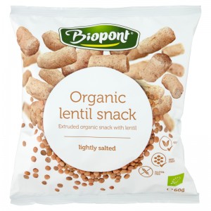 Chrupki z Soczewicy delikatnie solone bezglutenowe BIO - BIOPONT 60 g