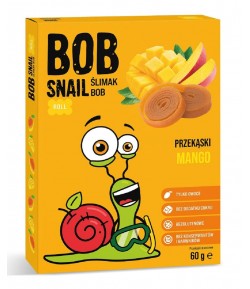 60g Przekąska Mango bez dodatku cukru bezglutenowa - BOB SNAIL 60 g