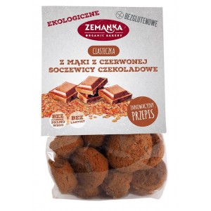 Ciastka z mąki z czerwonej soczewicy czekoladowe bezglutenowe BIO - ZEMANKA 100 g
