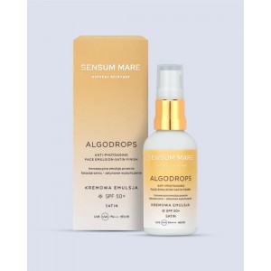 ALGODROPS Emulsja ochronna przeciw fotostarzeniu, satynowe wykończenie SPF 50 UVB UVA PA++++ HEV/IR - Sensum Mare 30 ml