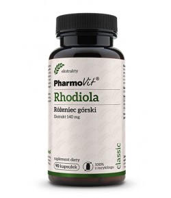 RHODIOLA - Różeniec Górski ekstrakt (140mg) bezglutenowy - PHARMOVIT 90 kapsułek