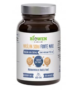 Maślan Sodu Forte MAX (580 mg) bezglutenowy - BIOWEN 100 kapsułek