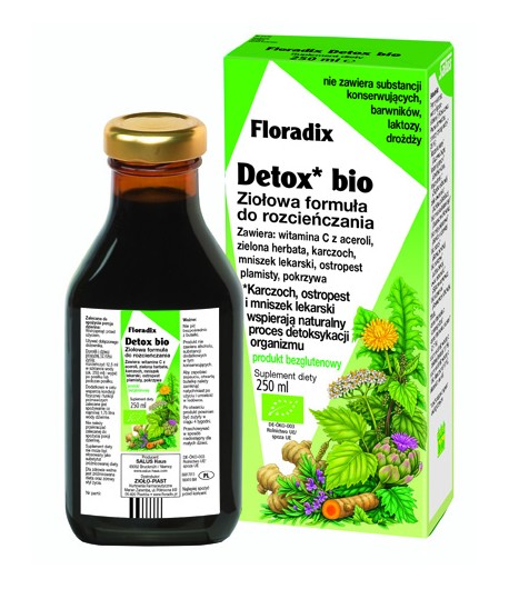 DETOX w płynie bezglutenowy - SALUS (FLORADIX) 250 ml