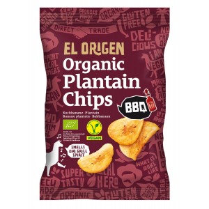 Chipsy z Platana BBQ bezglutenowe BIO - EL ORIGEN 80 g
