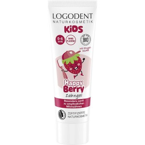 HAPPY BERRY LOGODENT KIDS Żel do zębów dla dzieci 0-6 bez fluoru - Logona 75 ml