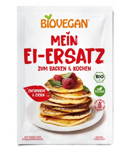 Roślinny zamiennik 6 jaj do pieczenia i gotowania bezglutenowy BIO - BIOVEGAN 30 g