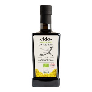 Olej Rzepakowy tłoczony na zimno OMEGA-3 BIO - EKKO 500 ml