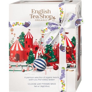 Zestaw herbat świątecznych piramidki Holiday WHITE (12x2) BIO - English Tea Shop Organic 24 g
