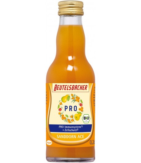 SHOT NA ODPORNOŚĆ GRUSZKA - ROKITNIK - MARCHEW BIO - BEUTELSBACHER 200 ml