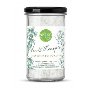 Magnezowa Sól do kąpieli Len i Konopie - Naturologia 600 g