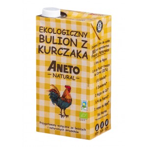 Bulion drobiowy w płynie bezglutenowy BIO - ANETO NATURAL 1 l