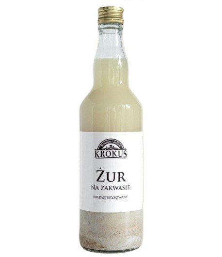 Żur na zakwasie niepasteryzowany - KROKUS 500 ml