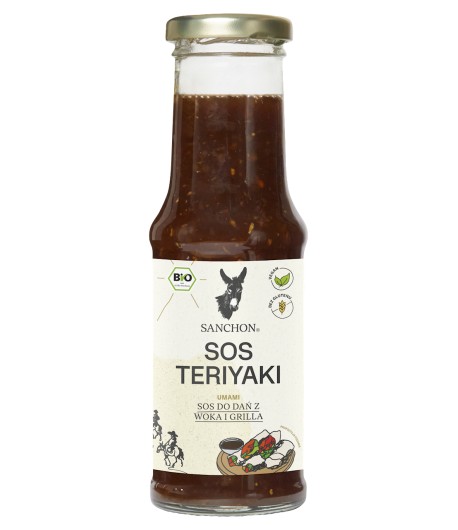 Sos sojowy słodki TERIYAKI bezglutenowy BIO - SANCHON 210 ml