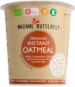 Owsianka błyskawiczna JABŁKO - CYNAMON - CHIA bezglutenowa BIO - MADAME BUTTERFLY 55 g