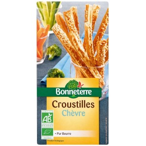 Paluszki z ciasta francuskiego zmasłem i serem kozim BIO - BONNETERRE 100 g