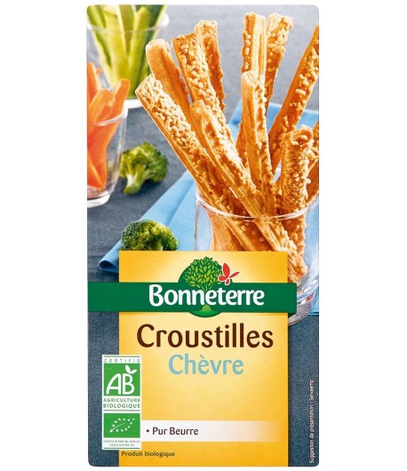 Paluszki z ciasta francuskiego zmasłem i serem kozim BIO - BONNETERRE 100 g