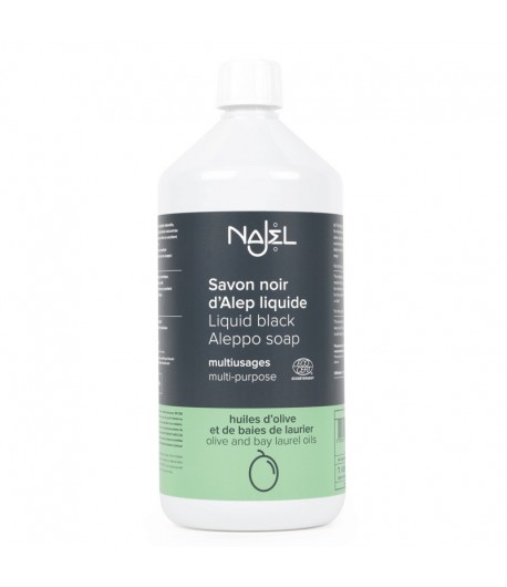 Uniwersalne czarne mydło Aleppo - naturalny detergent - Najel 1 litr