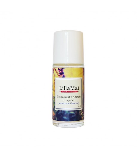 Naturalny dezodorant z ałunem o zapachu rozmarynu i lawendy - Lilla Mai 50 ml