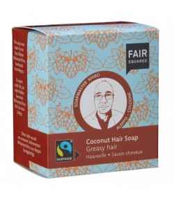 Kokosowy szampon w kostce do włosów tłustych - Fair Squared 2x80g