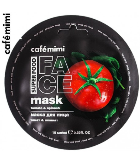 Maska do twarzy Pomidor i Szpinak - CAFE MIMI 10 ml